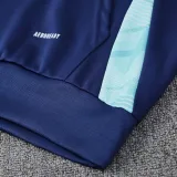 2025 Flamengo Sapphire Blue Hoody Zipper Jacket Tracksuit