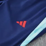 2025 Flamengo Sapphire Blue Hoody Zipper Jacket Tracksuit