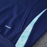 2025 Flamengo Sapphire Blue Hoody Zipper Jacket Tracksuit