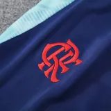 2025 Flamengo Sapphire Blue Hoody Zipper Jacket Tracksuit