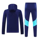 2025 Flamengo Sapphire Blue Hoody Zipper Jacket Tracksuit