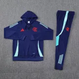 2025 Flamengo Sapphire Blue Hoody Zipper Jacket Tracksuit
