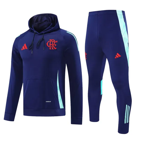 2025 Flamengo Sapphire Blue Hoody Zipper Jacket Tracksuit