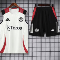 2025 M Utd White Vest Training Jersey(A Set)