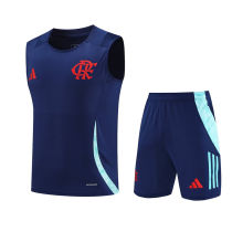 2025 Flamengo Sapphire Blue Vest Training Jersey(A Set)