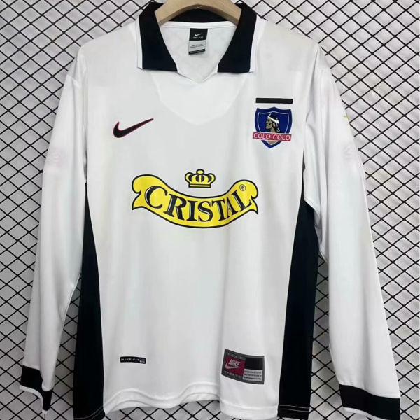 1997/98 Colo-Colo Home White Long Sleeve Retro Soccer Jersey