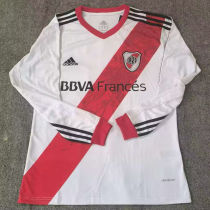 2013/14 River Plate Home Retro Long Sleeve Soccer Jersey