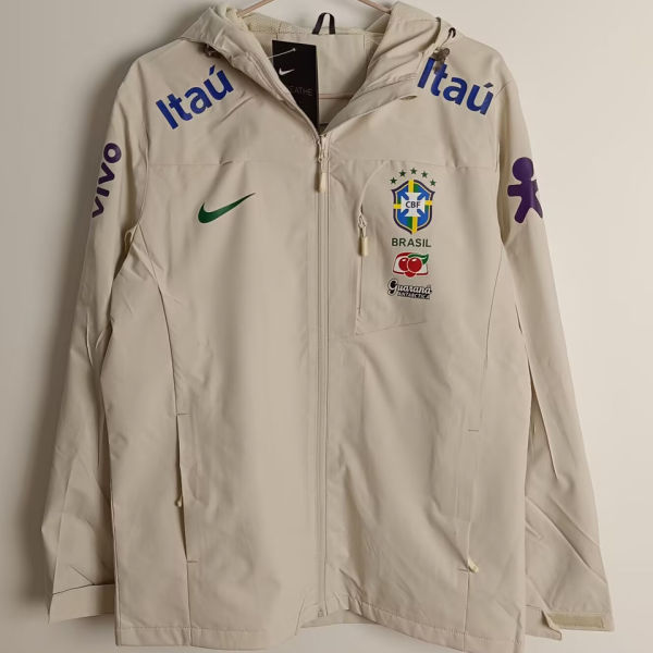 2025 Brazil Off White Windbreaker