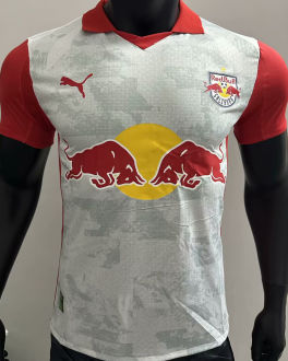 2025/26 RB SALZBURG Bull Red Home White Fans Jersey 萨尔茨堡红牛