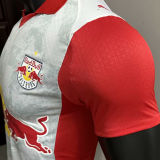 2025/26 RB SALZBURG Bull Red Home White Fans Jersey 萨尔茨堡红牛