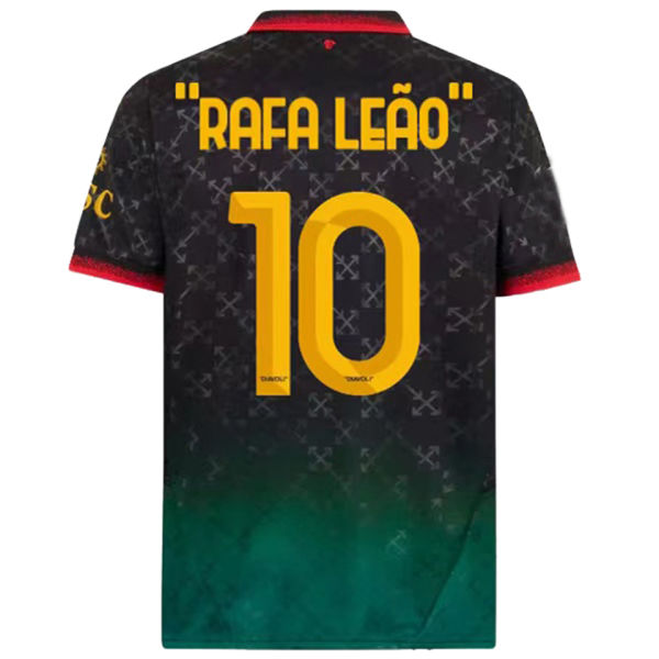 ”RAFA LEãO“ #10 AC Milan x Off White 4Th Fans Soccer Jersey 2024/25 ★★