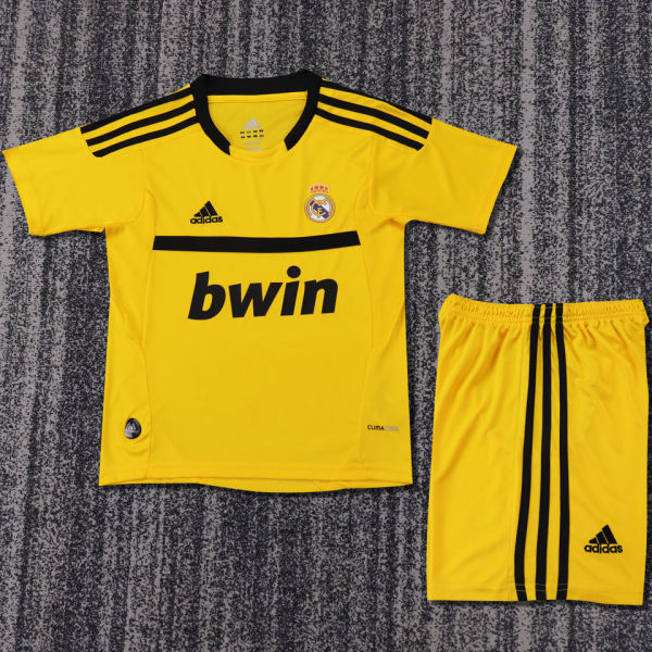 2011/12 RM Goalkeeper Yellow Retro Kids Soccer Jersey