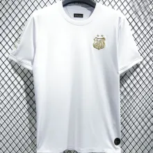 2025 Santos White Cotton Retro Style T-Shirt