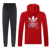 2025 AD~ Red Hoody Zipper Jacket Windbreaker