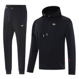 2025 AD~ Black Hoody Zipper Jacket Windbreaker