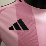2025/26 Inter Miami Home Pink Player Version Long Sleeve Soccer Jersey
