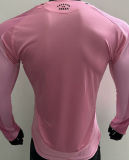 2025/26 Inter Miami Home Pink Player Version Long Sleeve Soccer Jersey