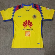 2018 Club America Home Yellow Retro Soccer Jersey