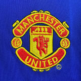 2002/03 M Utd Away Blue Retro Long Sleeve Retro Soccer Jersey