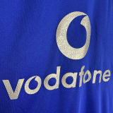 2002/03 M Utd Away Blue Retro Long Sleeve Retro Soccer Jersey