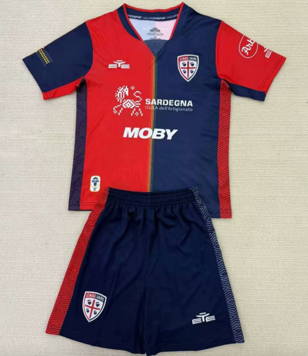 2024/25 Cagliari Home Kids Soccer Jersey 卡利亚里
