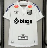 NEYMAR JR #10  Santos  1:1 Quality Fans  White  Home 2024/25 (All Sponsor 全广告带臂章)