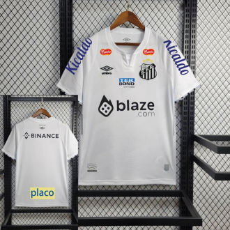 2024/25 Santos Home White Fans Jersey (All Sponsor 全广告)