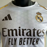 2025/26 RM Home White Long Sleeve Player Version Soccer Jersey