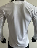 2025/26 RM Home White Long Sleeve Player Version Soccer Jersey