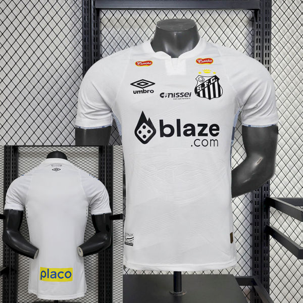 2024/25 Santos Home White Player Version Jersey (All Sponsor 全广告)