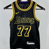 Lakers DONCIC #77 Black Kids NBA Jersey 童装