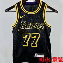 Lakers DONCIC #77 Black Kids NBA Jersey 童装