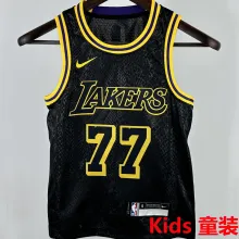 Lakers DONCIC #77 Black Kids NBA Jersey 童装