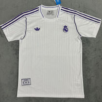 2025 RM White Retro Style Soccer Jersey