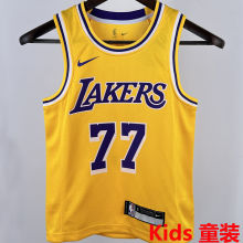 Lakers DONCIC #77 Yellow Kids NBA Jersey 童装