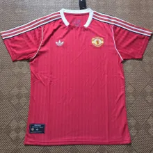 2025 M Utd Red Retro Style Soccer Jersey