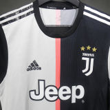 2019/20 JUV Home White Black Retro Player Version Soccer Jersey