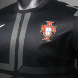 2013 Portugal Away Black Retro Player Version Long Sleeve Jersey 球员版 长袖