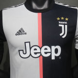 2019/20 JUV Home White Black Retro Player Version Soccer Jersey