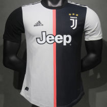 2019/20 JUV Home White Black Retro Player Version Soccer Jersey