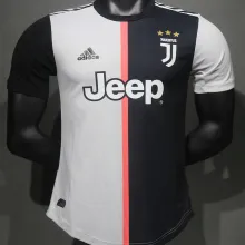 2019/20 JUV Home White Black Retro Player Version Soccer Jersey