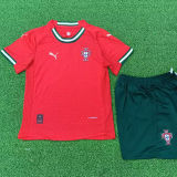 2025/26 Portugal Home Red Player Version Kids Jersey 球员版童装