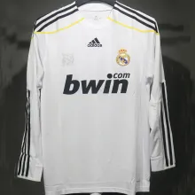 2009/10 RM White Home Retro Player Version Long Sleeve Jersey 球员版 长袖