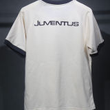 2025 JUV White Cotton Retro Style T-shirt
