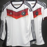 2014 Germany Home White Retro Player Version Soccer Jersey 3 Start 三星