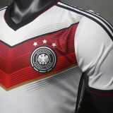 2014 Germany Home White Retro Player Version Soccer Jersey 3 Start 三星