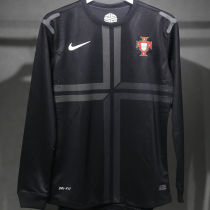 2013 Portugal Away Black Retro Player Version Long Sleeve Jersey 球员版 长袖