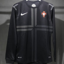 2013 Portugal Away Black Retro Player Version Long Sleeve Jersey 球员版 长袖