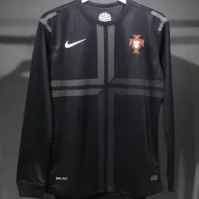 2013 Portugal Away Black Retro Player Version Long Sleeve Jersey 球员版 长袖