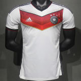 2014 Germany Home White Retro Player Version Soccer Jersey 3 Start 三星